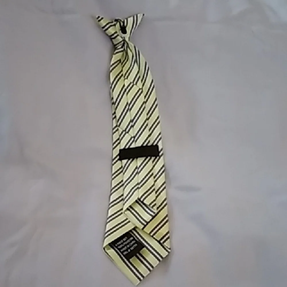Yellow and Black Striped Kids Tie